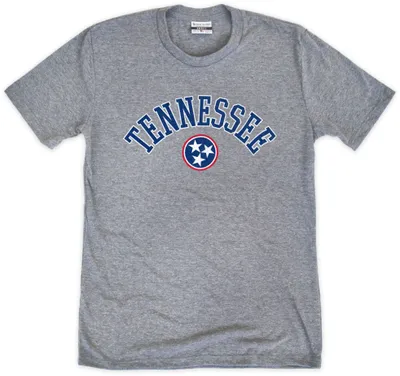 Where I'm From Tennessee Tri-Star Arch Grey T-Shirt