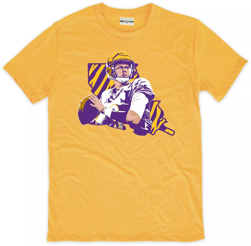 Dick's Sporting Goods Where I'm From Baton Rouge Joe Burrow State Yellow T- Shirt