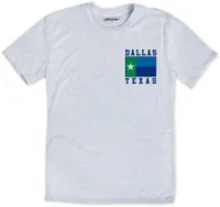 Where I'm From Adult Dallas State Flag White T-Shirt