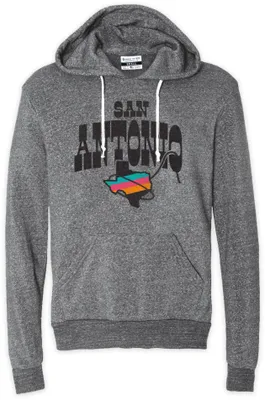 Where I'm From San Antonio Lasso Fiesta Font Grey Hoodie