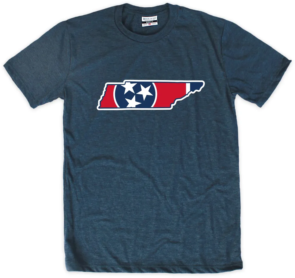 Where I'm From Tennessee Tri-Star State Navy T-Shirt