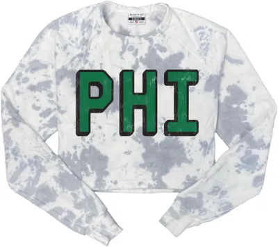 Where I'm From Philadelphia Tie Dye City Code Fleece Cropped Crewneck Sweatshirt