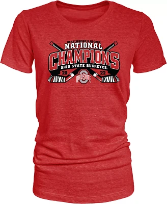 Blue 84 Women's Ohio State Buckeyes 2022 NCAA Ice Hockey Champions T-Shirt