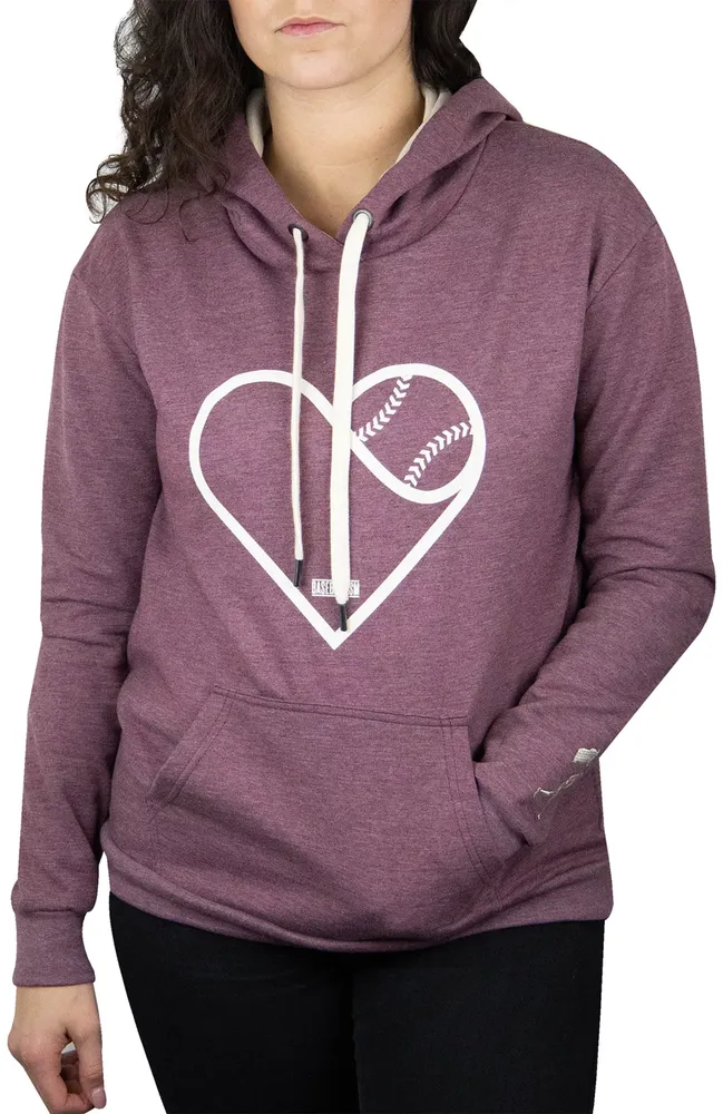 Baseballism Women's Heart Seams Hoodie