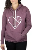 Baseballism Women's Heart Seams Hoodie