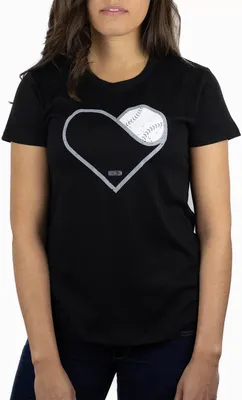 Baseballism Women's Heart Seams T-Shirt