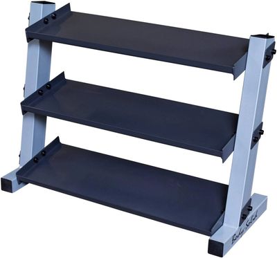 Body Solid 3-Tier Vinyl/Neoprene Dumbbell Rack