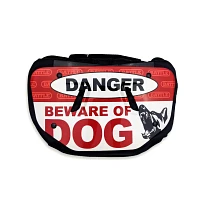 Battle Adult Beware of Dog Chrome Football Back Plate