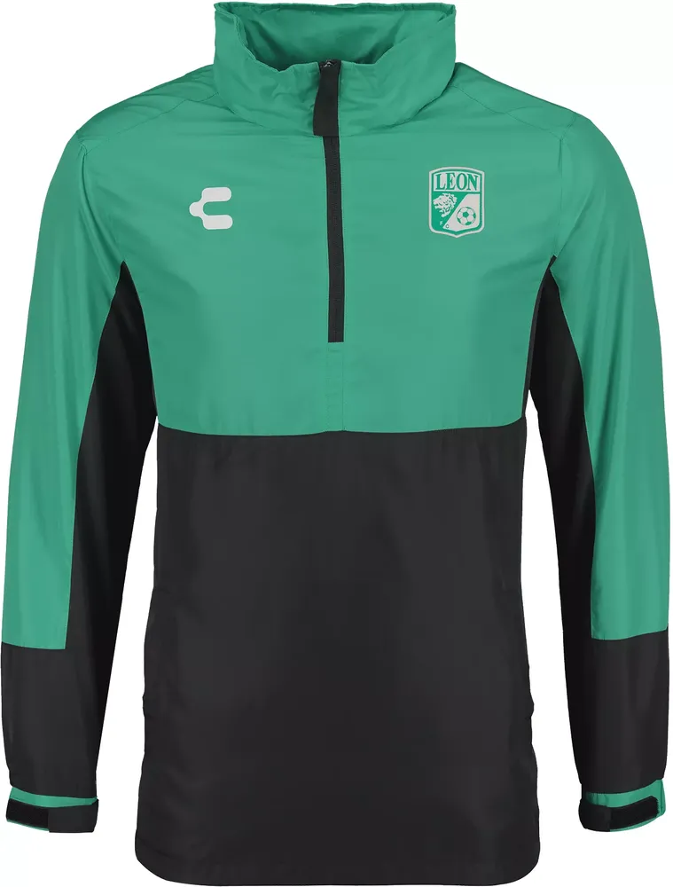 Charly Club León 2023 Player Green Quarter-Zip Pullover Shirt