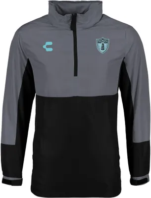 Charly CF Pachuca 2023 Player Grey Quarter-Zip Pullover Shirt