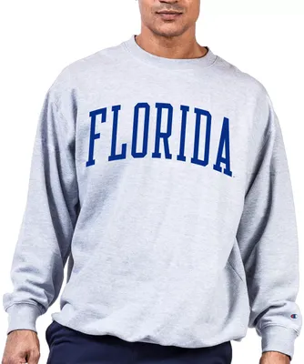 Champion Men's Big & Tall Florida Gators Grey Reverse Weave Crew Sweatshirt