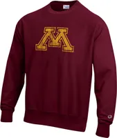 Champion Men's Minnesota Golden Gophers Maroon Reverse Weave Crew Sweatshirt