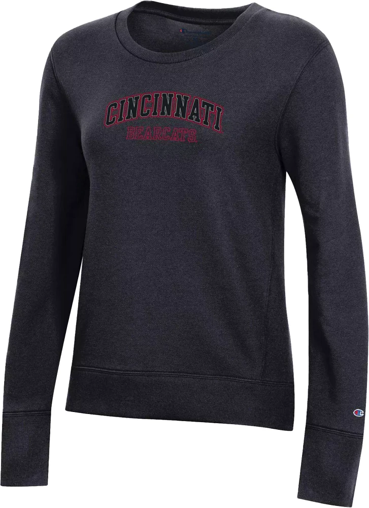 Champion Women's Cincinnati Bearcats Black Pullover Crew Sweatshirt