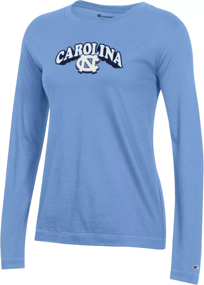 Champion Women's North Carolina Tar Heels Carolina Blue Logo Long-Sleeve T-Shirt