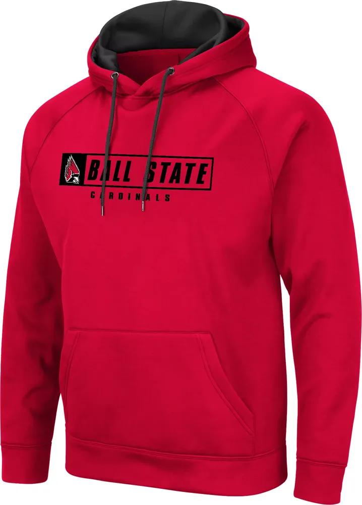 Colosseum Men's Ball State Cardinals Red Hoodie