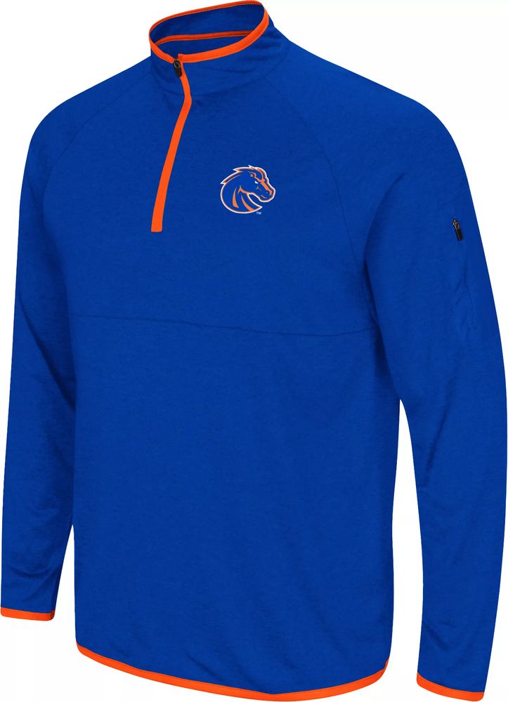 Colosseum Men's Boise State Broncos Blue Rival 1/4 Zip Jacket