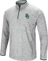 Colosseum Men's Baylor Bears Gray Rival Poly 1/4 Zip Jacket