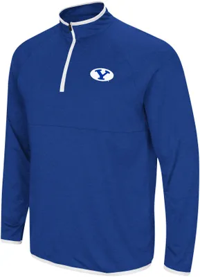 Colosseum Men's BYU Cougars Blue Rival 1/4 Zip Jacket