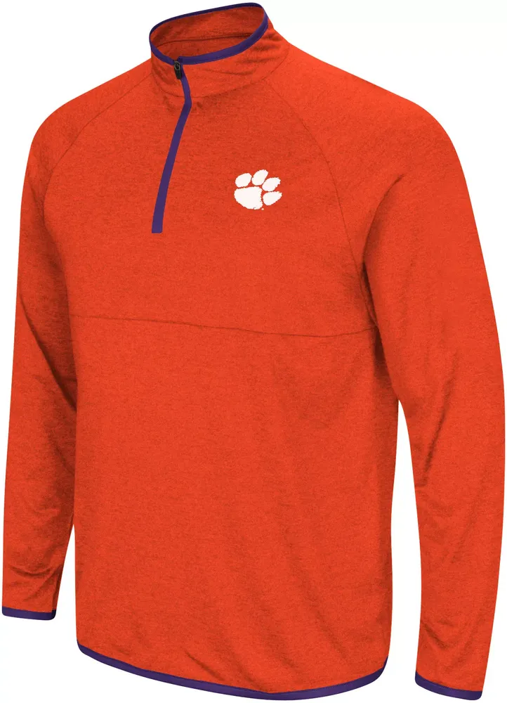 Colosseum Men's Clemson Tigers Orange Rival 1/4 Zip Jacket