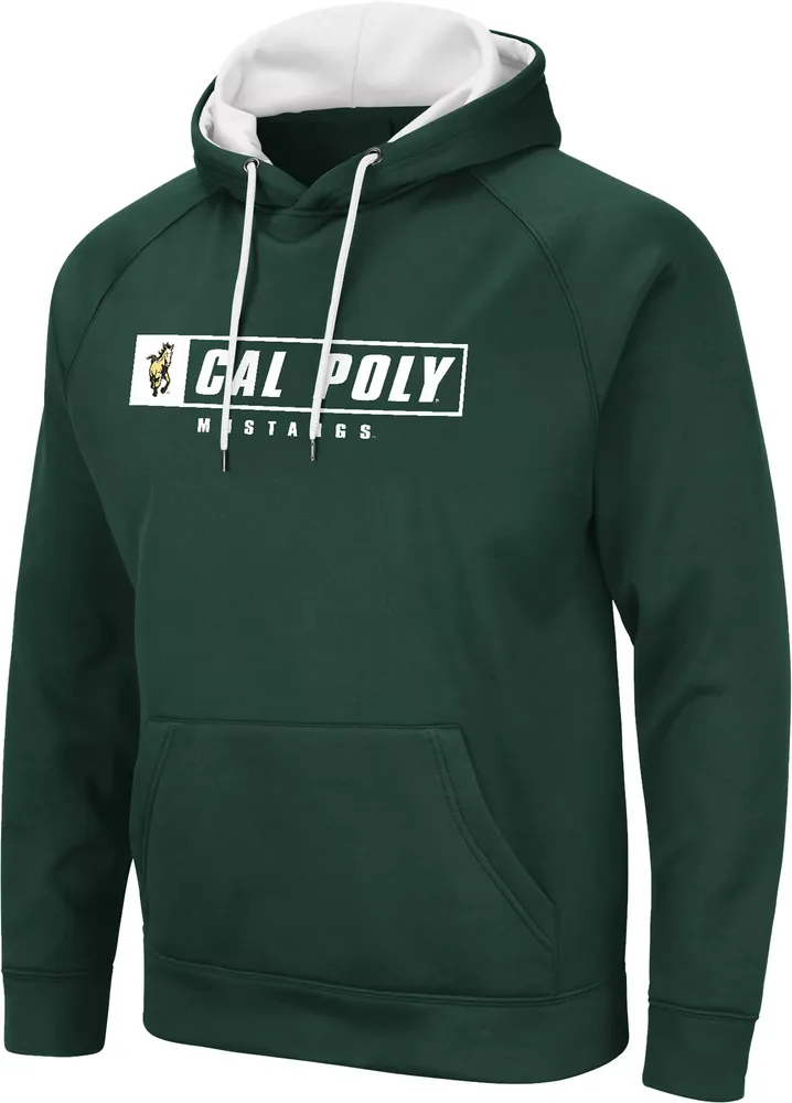 Colosseum Men's Cal Poly Mustangs Green Hoodie