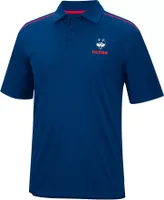 Colosseum Men's UConn Huskies Blue Polo