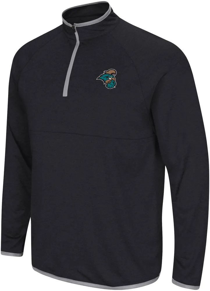 Colosseum Men's Coastal Carolina Chanticleers Black Rival 1/4 Zip Jacket