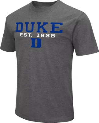 Colosseum Men's Duke Blue Devils Gray Promo T-Shirt