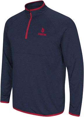 Colosseum Men's Duquesne Dukes Navy Rival 1/4 Zip Jacket