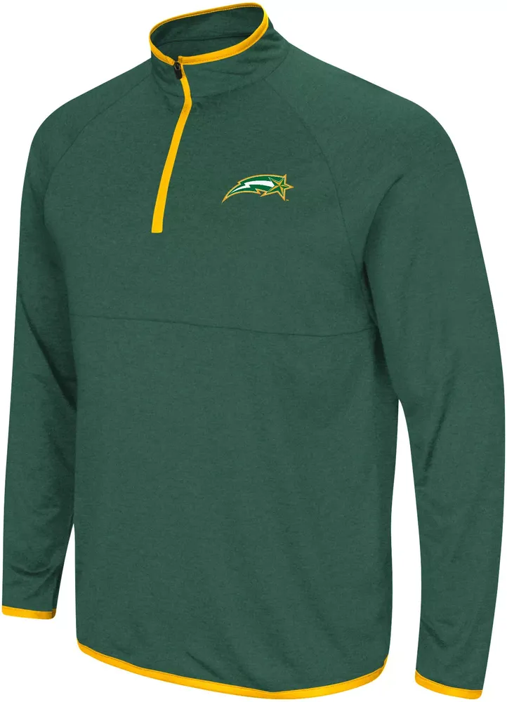 Colosseum Men's George Mason Patriots Green Rival 1/4 Zip Jacket