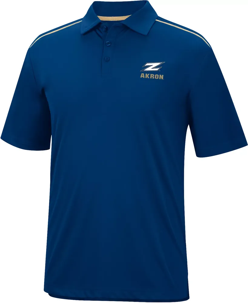 Colosseum Men's Akron Zips Navy Polo