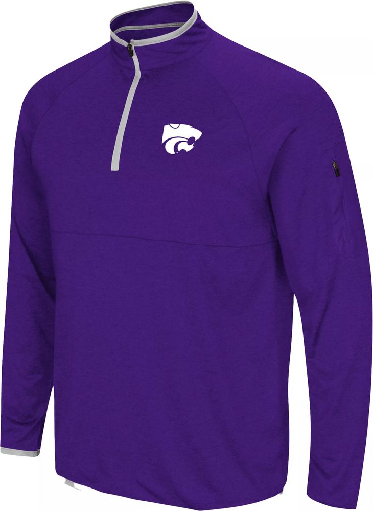 Colosseum Men's Kansas State Wildcats Purple Rival 1/4 Zip Jacket