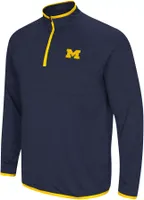 Colosseum Men's Michigan Wolverines Blue Rival 1/4 Zip Jacket