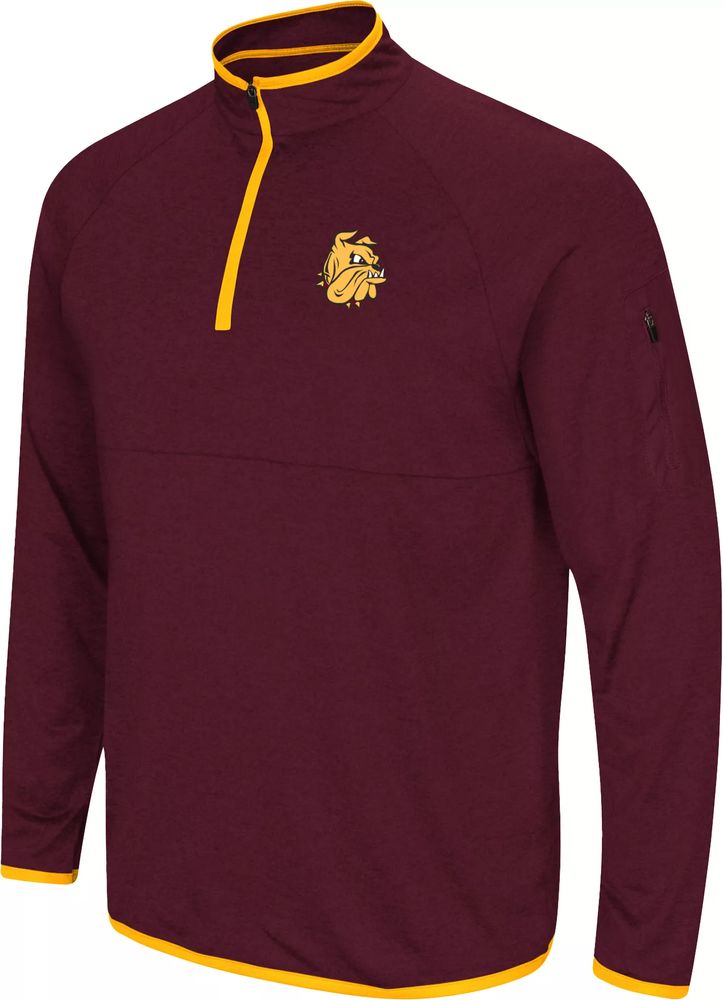 Colosseum Men's Minnesota-Duluth  Bulldogs Maroon Rival 1/4 Zip Jacket