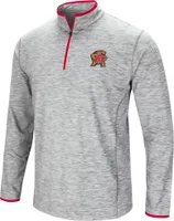 Colosseum Men's Maryland Terrapins Gray Rival Poly 1/4 Zip Jacket