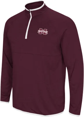 Colosseum Men's Mississippi State Bulldogs Maroon Rival 1/4 Zip Jacket