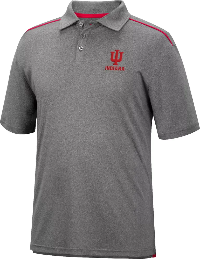 Colosseum Men's Indiana Hoosiers Gray Polo