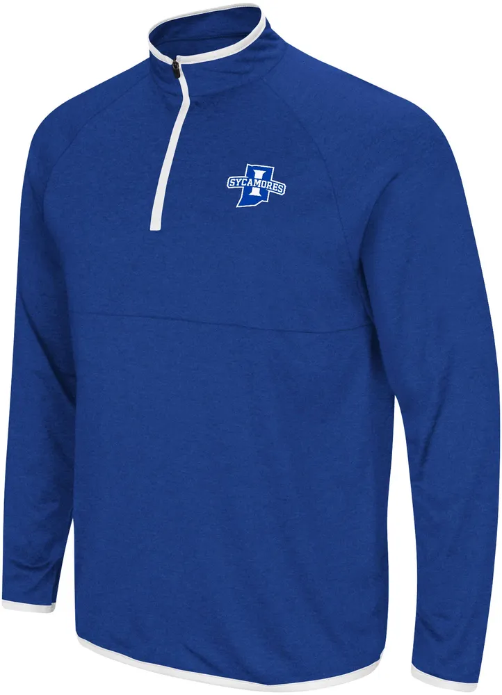 Colosseum Men's Indiana State Sycamores Royal Rival 1/4 Zip Jacket