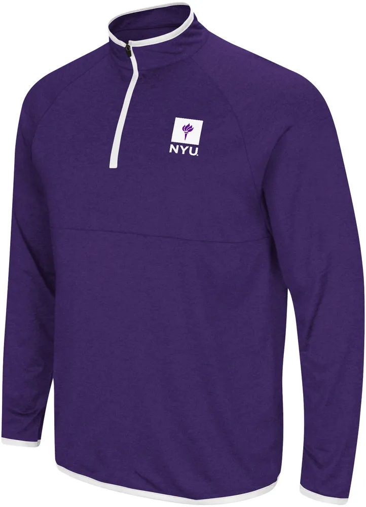 Colosseum Men's NYU Violets Purple Rival 1/4 Zip Jacket