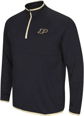 Colosseum Men's Purdue Boilermakers Black Rival 1/4 Zip Jacket