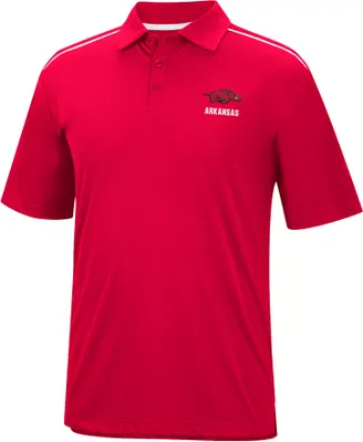 Colosseum Men's Arkansas Razorbacks Cardinal Polo