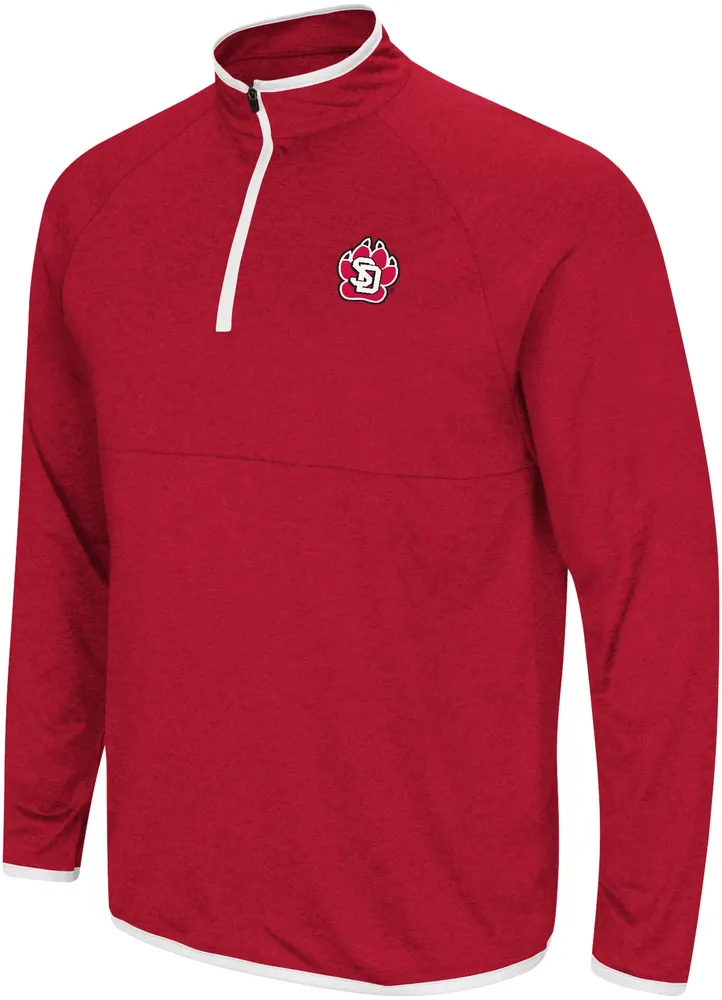 Colosseum Men's South Dakota Coyotes Red Rival 1/4 Zip Jacket