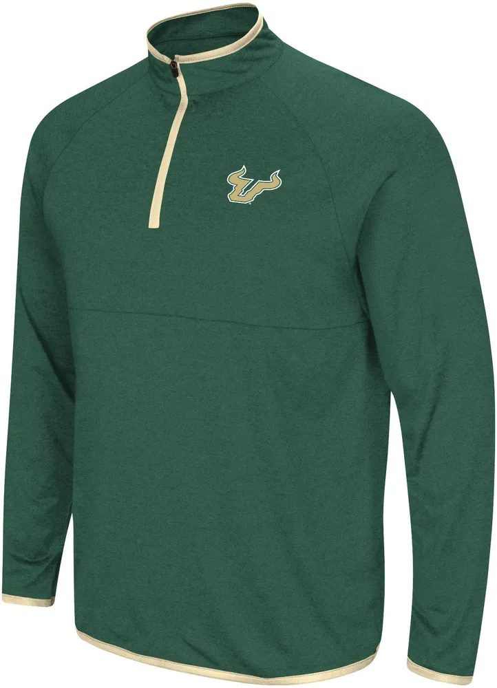 Colosseum Men's South Florida Bulls Green Rival 1/4 Zip Jacket