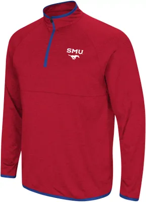 Colosseum Men's Southern Methodist Mustangs Red Rival 1/4 Zip Jacket