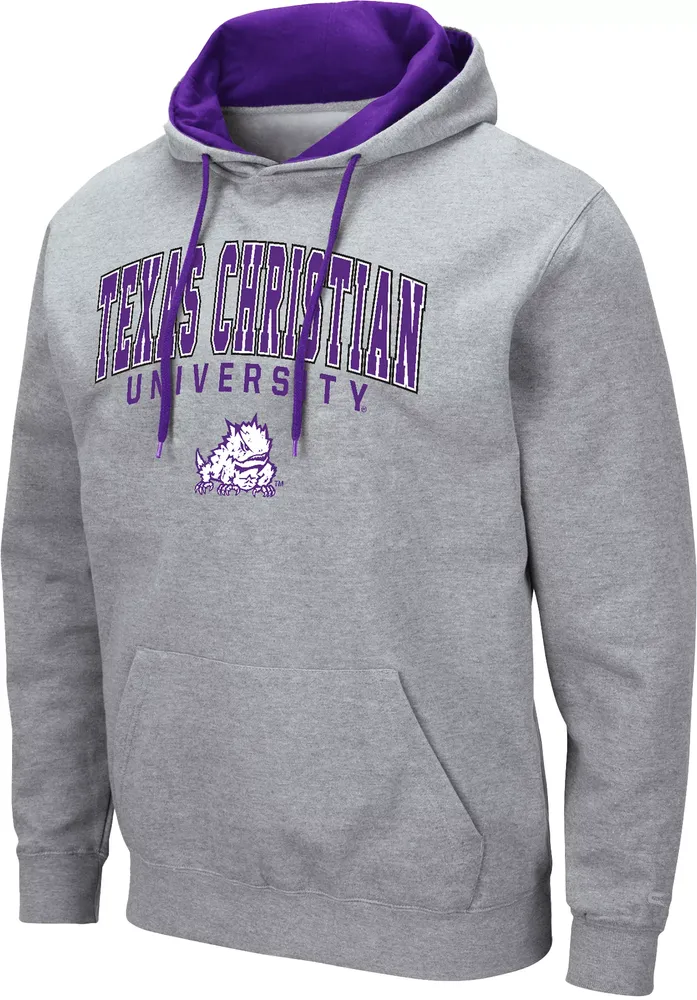 Colosseum Men's TCU Horned Frogs Grey Hoodie