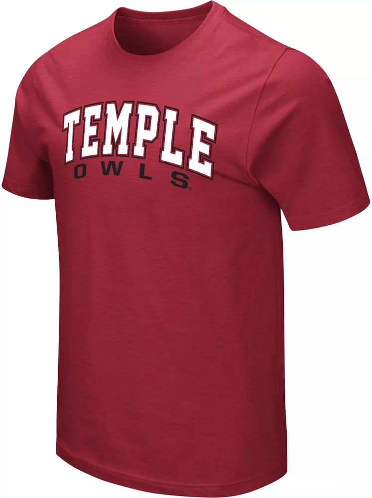 Colosseum Men's Temple Owls Cherry T-Shirt