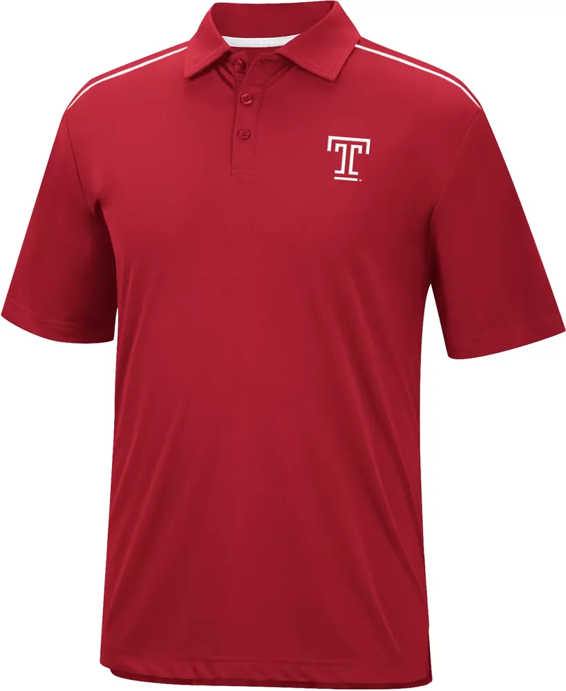 Colosseum Men's Temple Owls Cherry Polo