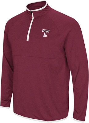 Colosseum Men's Temple Owls Cherry Rival 1/4 Zip Jacket