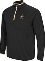 Colosseum Men's Vanderbilt Commodores Black Rival 1/4 Zip Jacket