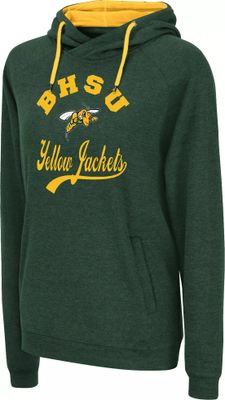 Colosseum Women's Black Hills State Yellow Jackets Green Hoodie