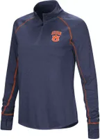 Colosseum Women's Auburn Tigers Blue Stingray 1/4 Zip Jacket